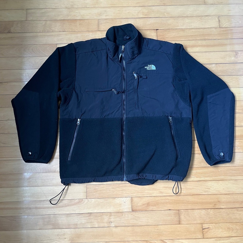 The North Face Denali Fleece Jacket Mens XL Black Full Zip Polartec Coat